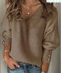 Lente Herfst Dames Losse Lange Mouwen Gebreide Top