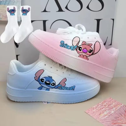 Nieuwe Disney Cartoon Steek Schattige Casual Schoenen Zachte Sportschoenen Voor Vriendin Cadeau Eu Maat 35-44