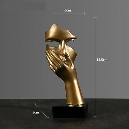 Hars Abstracte Masker Beelden Europese Miniatuur Beeldjes Voor Interieur Home Office Studie Desktop Figuur Ornament Decor Cadeau