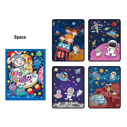 4-Pack Magische Water Kleurboeken voor Kinderen vanaf 2 Jaar - Herbruikbare Waterkleurboekjes met Magische Stift - Kleuren met Water - Educatief en Creatief Tekenboek voor Jongen en Meisje - Waterverf Graffiti Kleurboek - Sinterklaas - Toverstiften