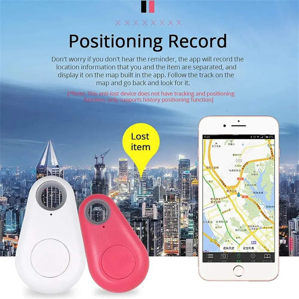 Gps Tracker Mini Fashion Smart Pets Anti Verloren Alarm Draadloze Kindertas Key Finder Locator Herinnering Selfie Sluiterbediening