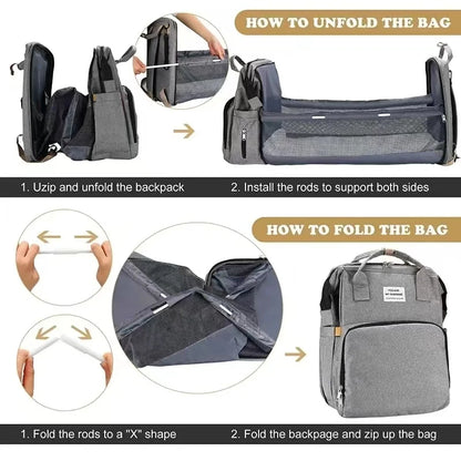 2-in-1 tas voor baby luiers