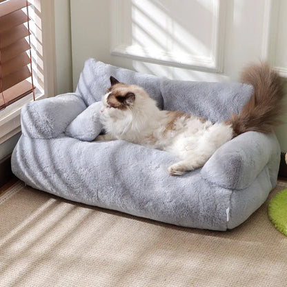 Luxe kattenbed Superzachte warme bank voor kleine honden Afneembaar Wasbaar Antislip