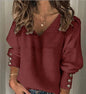 Lente Herfst Dames Losse Lange Mouwen Gebreide Top
