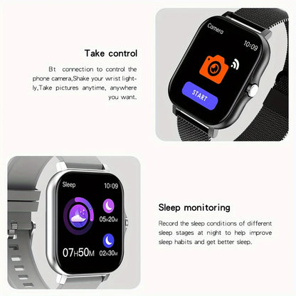 Smart Horloge Voor Mannen Vrouwen Cadeau Voor Xiaomi Volledig Touchscreen Sport Fitness Horloges Bt Oproep Digitale Smartwatch Horloge 2024 Nieuwe
