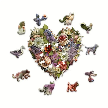 Unieke Liefdespuzzel, Veelkleurige Houten Puzzel Voor Volwassenen-Een Leuk En Uitdagend Spel! Valentijnsdag Cadeau Interieur