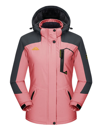 KEFITEVD Dames Winterjas Zware Snowboard Ski Jas Buiten Thermisch Warme Wandeljas Windjack Casual