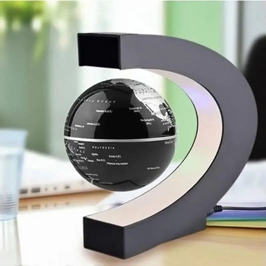 Cazy Zwevende Wereldbol Magnetisch Draaibaar - Bureau Accessoire Met LED verlichting