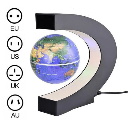 Cazy Zwevende Wereldbol Magnetisch Draaibaar - Bureau Accessoire Met LED verlichting