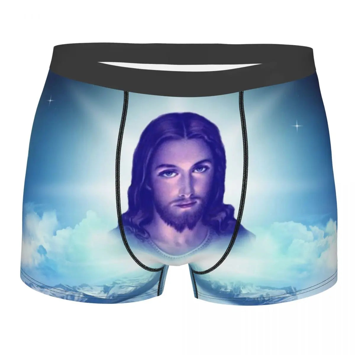 Custom Mannelijke Cool Heilig Hart Van Jezus Ondergoed Christelijke Katholieke God Boxer Slips Zachte Korte Broek Onderbroek