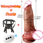 Enorme Grote Zachte Vibrator Verwarming Realistische Dildo Voor Vrouw Mannen Draadloze Telescopische Dick Masturbator Penis G Spot Vagina