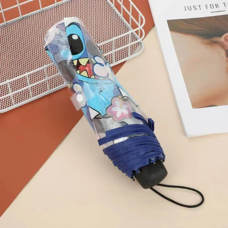 Stitch Draagbare Opvouwbare Paraplu leuk om te geven voor de feestdagen