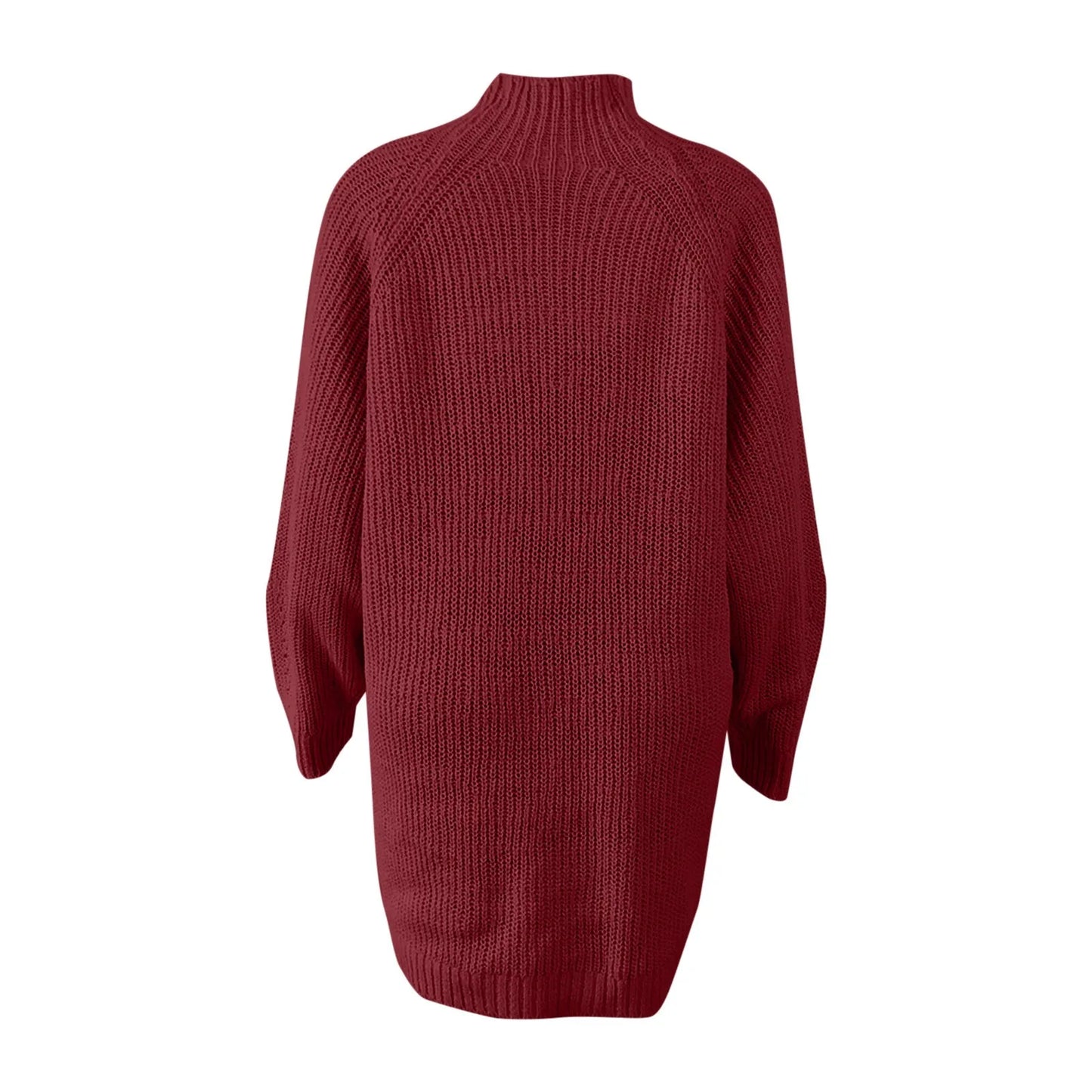 Herfst Winter Gebreide Coltrui Trui Jurk