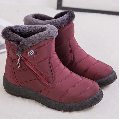 damesschoenen met een rits en bont van binnen