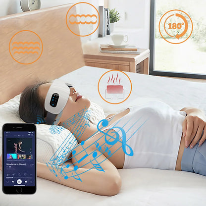 Oogmassageapparaat Met Warmte Slim Oogverzorgingsapparaat Met Muziek Voor Migraine Te Ontspannen
