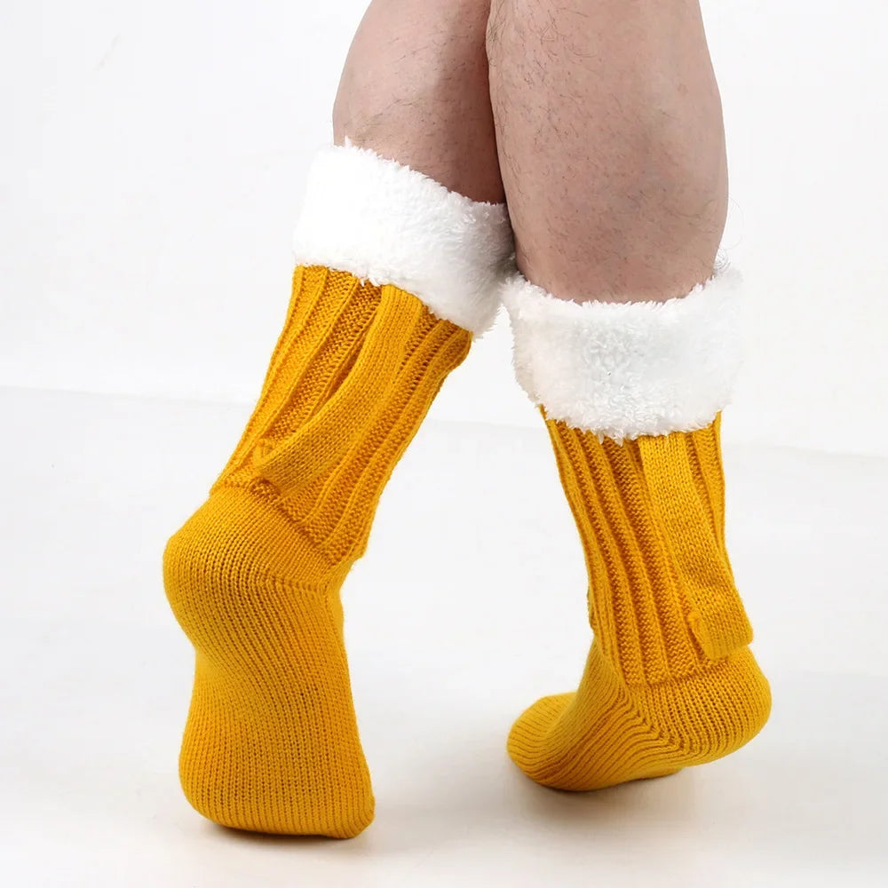 Grappige bier pul sokken - Leuke sokken - Bier - Gebreid - Komisch - Cadeau - One size - Kado artikel