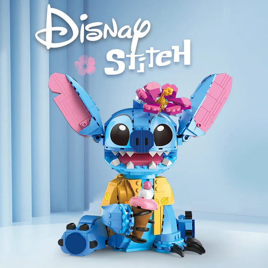 Miniso Disney 2024 Nieuwe Steek Compatibele Bouwstenen Steentjes Stitch Meisje Jongen Verjaardag Kerstcadeau Speelgoed