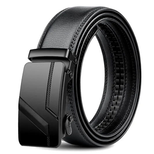 Riemen voor heren, leer, zwart, klassieke verstelbare leren riem, ratel, tailleriem voor jeans, broeken, pakken, geschenken voor mannen