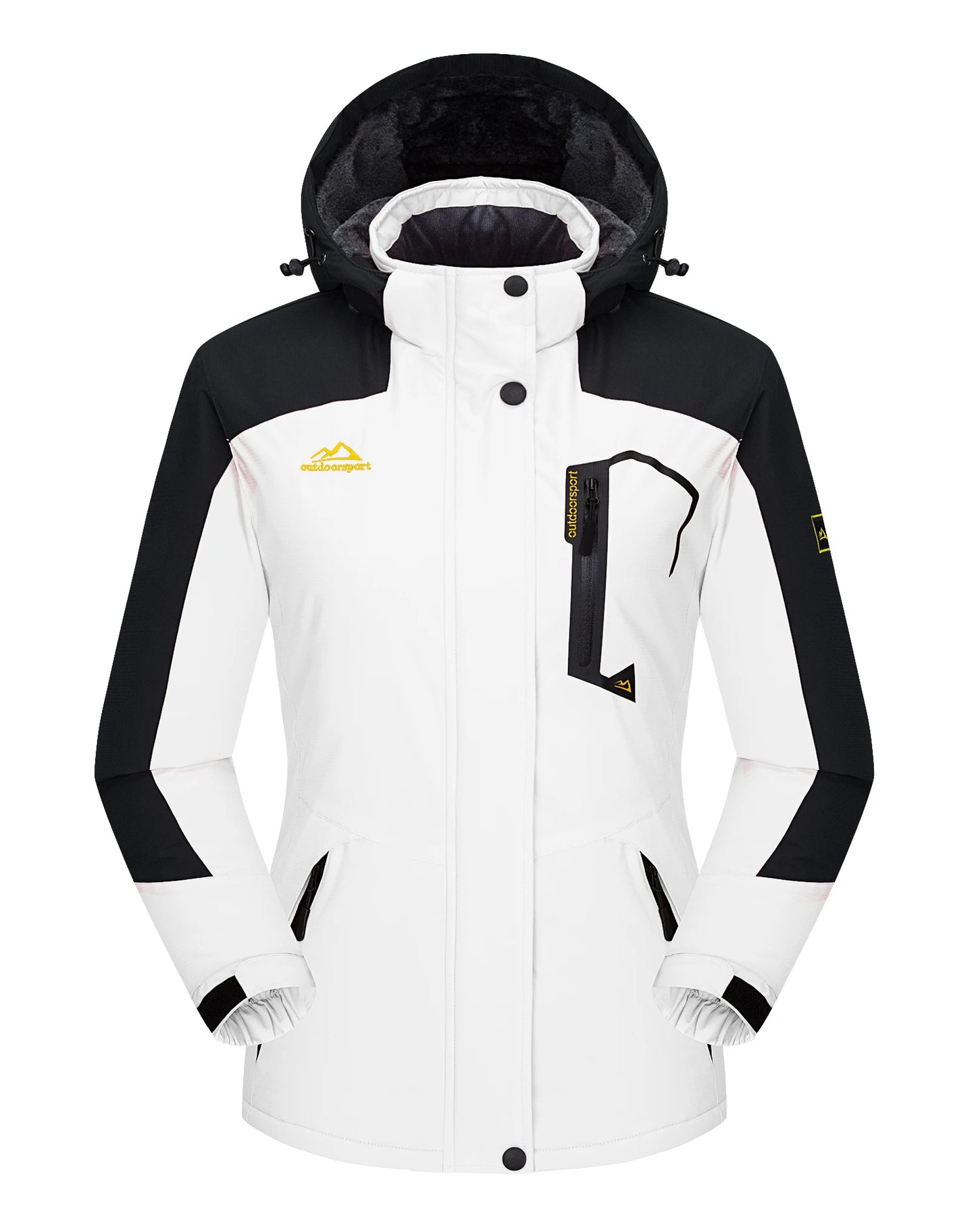 KEFITEVD Dames Winterjas Zware Snowboard Ski Jas Buiten Thermisch Warme Wandeljas Windjack Casual