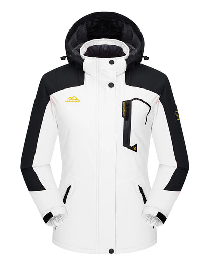 KEFITEVD Dames Winterjas Zware Snowboard Ski Jas Buiten Thermisch Warme Wandeljas Windjack Casual