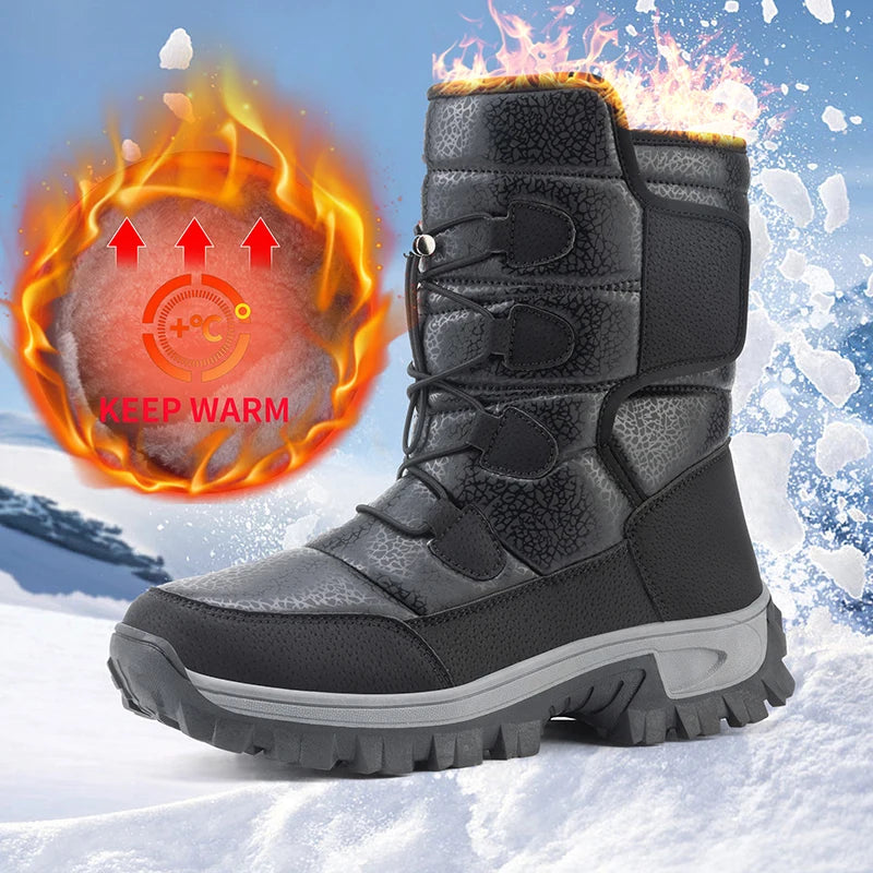 Warme pluchen sneeuwlaarzen voor heren