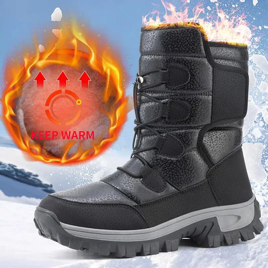 Warme pluchen sneeuwlaarzen voor heren