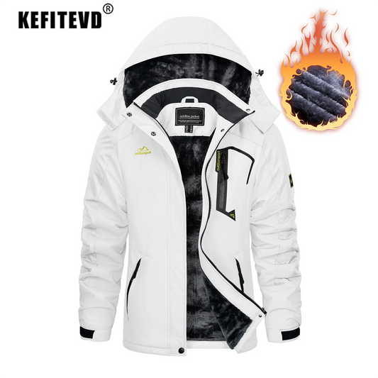 KEFITEVD Dames Winterjas Zware Snowboard Ski Jas Buiten Thermisch Warme Wandeljas Windjack Casual
