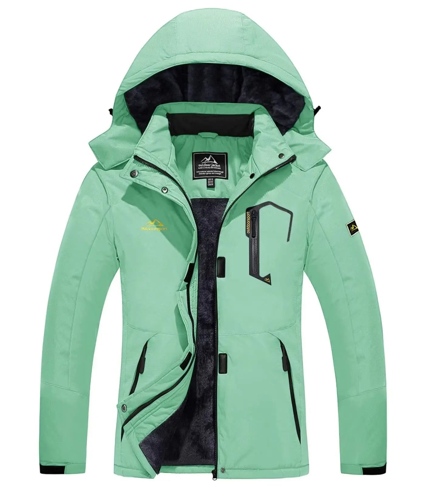 KEFITEVD Dames Winterjas Zware Snowboard Ski Jas Buiten Thermisch Warme Wandeljas Windjack Casual