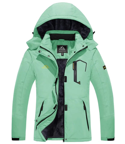 KEFITEVD Dames Winterjas Zware Snowboard Ski Jas Buiten Thermisch Warme Wandeljas Windjack Casual