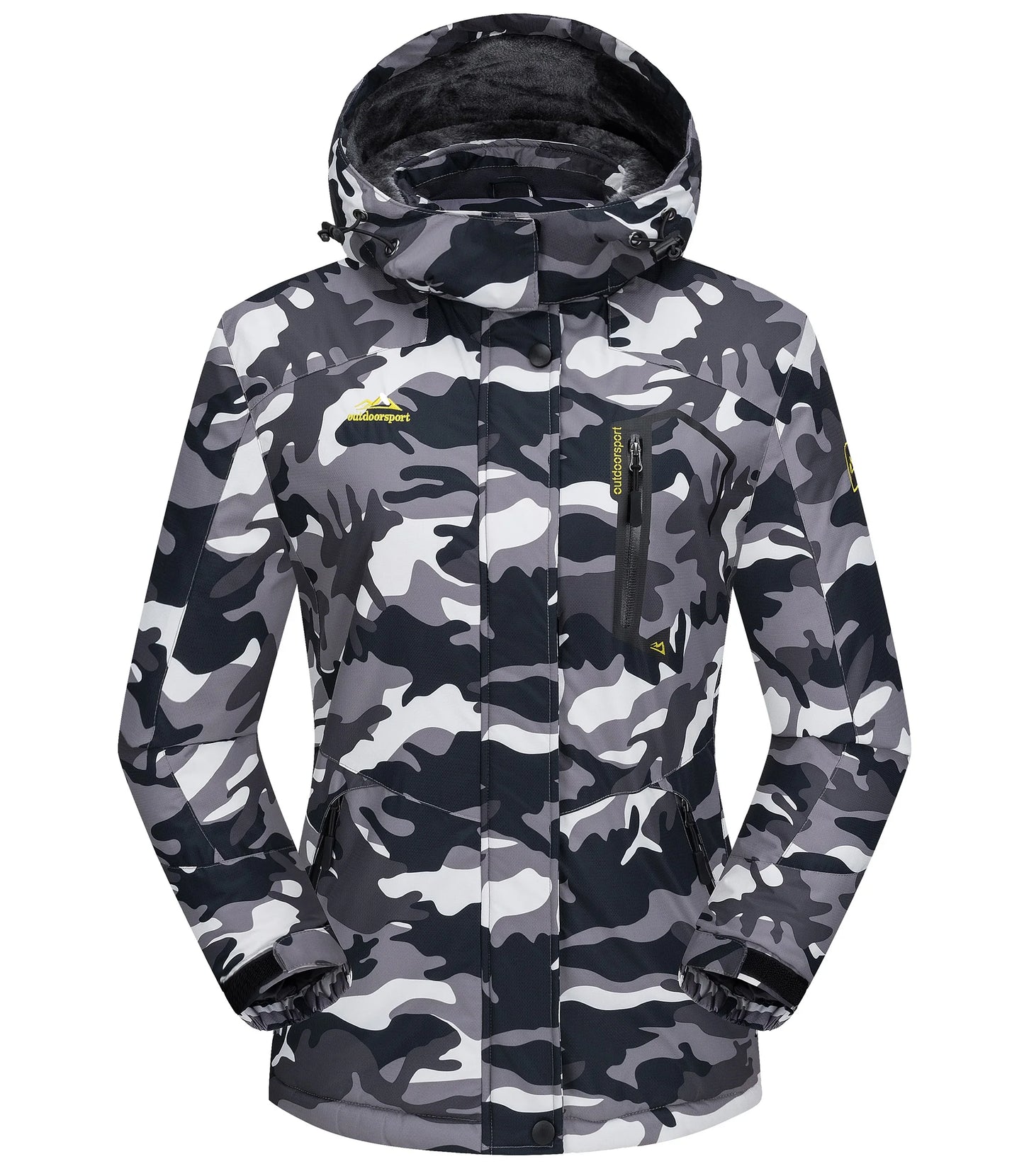 KEFITEVD Dames Winterjas Zware Snowboard Ski Jas Buiten Thermisch Warme Wandeljas Windjack Casual