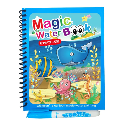 4-Pack Magische Water Kleurboeken voor Kinderen vanaf 2 Jaar - Herbruikbare Waterkleurboekjes met Magische Stift - Kleuren met Water - Educatief en Creatief Tekenboek voor Jongen en Meisje - Waterverf Graffiti Kleurboek - Sinterklaas - Toverstiften