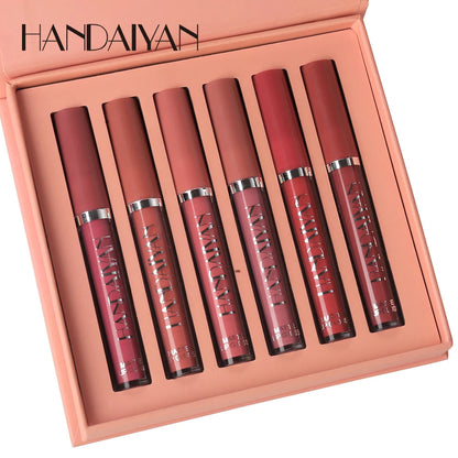 Matte vloeibare lippenstift, 6 kleurenpakket