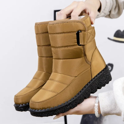 Dames Winter Sneeuwlaarzen – Warme Waterdichte Platform Enkellaarsjes met Pluche Voering
