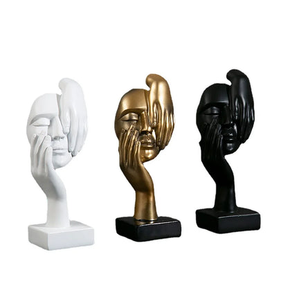 Hars Abstracte Masker Beelden Europese Miniatuur Beeldjes Voor Interieur Home Office Studie Desktop Figuur Ornament Decor Cadeau