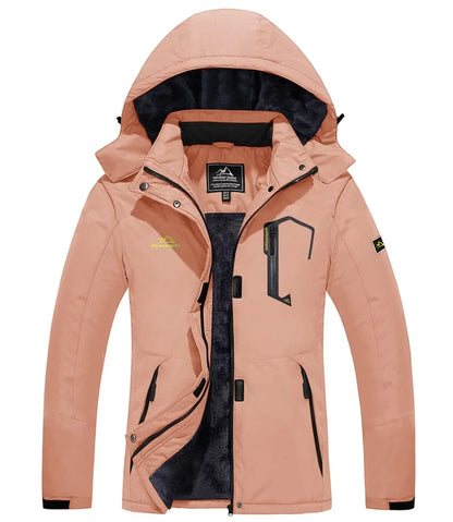 KEFITEVD Dames Winterjas Zware Snowboard Ski Jas Buiten Thermisch Warme Wandeljas Windjack Casual