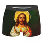 Custom Mannelijke Cool Heilig Hart Van Jezus Ondergoed Christelijke Katholieke God Boxer Slips Zachte Korte Broek Onderbroek