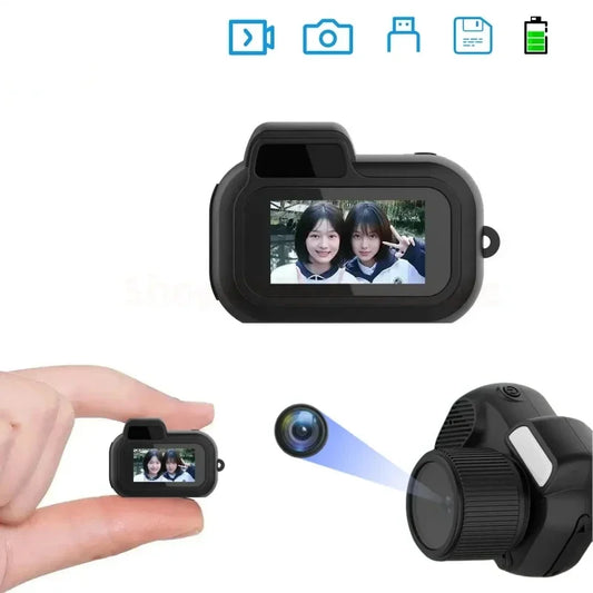 Minicamera met scherm Binnenhuis Buiten Sport HD 1080p Draagbare vintage Zeer kleine camcorder Videorecorder Ondersteuning TF-kaart