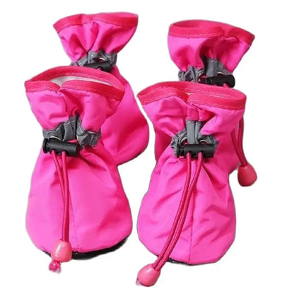 4 stks/set Waterdichte Hond Schoenen Antislip Regenlaarzen Schoeisel voor Kleine Katten Honden Puppy Hond Huisdier laarsjes Huisdier Poot Accessoires