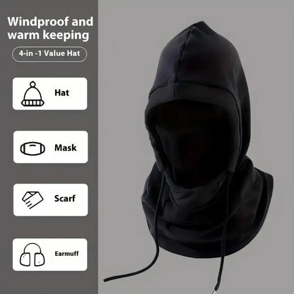 Gezellige Gebreide Winddichte Bivakmuts met Nekwarmer - Perfect voor Skiën & Buitenavonturen, Winteruitrusting