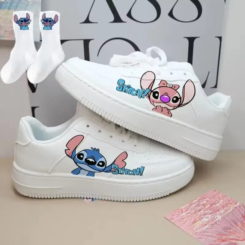 Nieuwe Disney Cartoon Steek Schattige Casual Schoenen Zachte Sportschoenen Voor Vriendin Cadeau Eu Maat 35-44