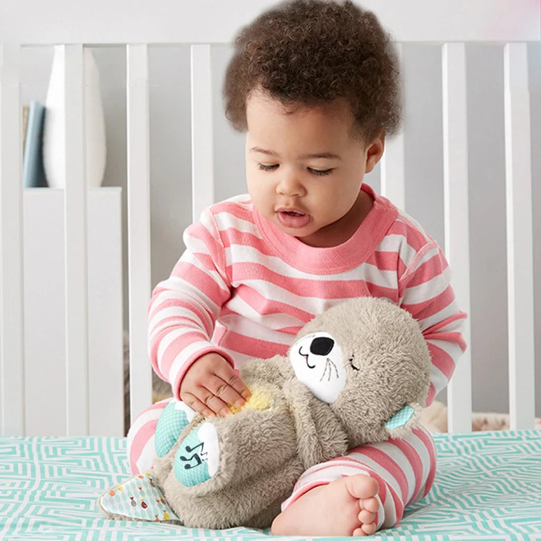 Ademende Otter Slaap En Playmate Otter