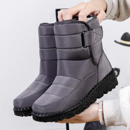 Dames Winter Sneeuwlaarzen – Warme Waterdichte Platform Enkellaarsjes met Pluche Voering