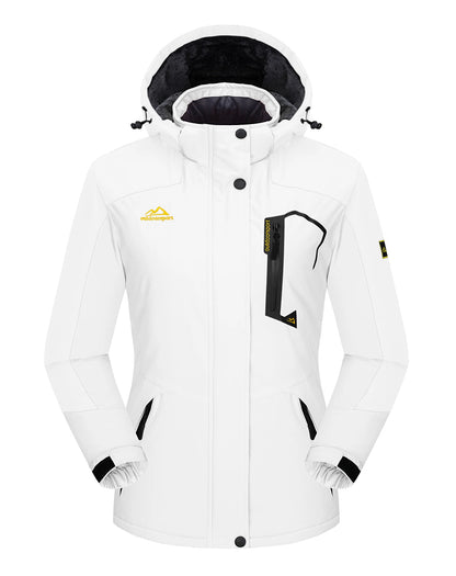 KEFITEVD Dames Winterjas Zware Snowboard Ski Jas Buiten Thermisch Warme Wandeljas Windjack Casual