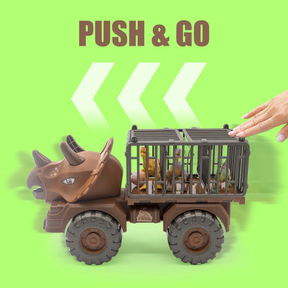 Kiddel XL Dinosaurus auto truck met kooi inclusief dinosaurussen - Dinosaurus speelgoed kinderen