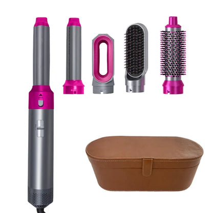 5 in 1 Föhn Hot Kam Set Professionele Krultang Stijltang