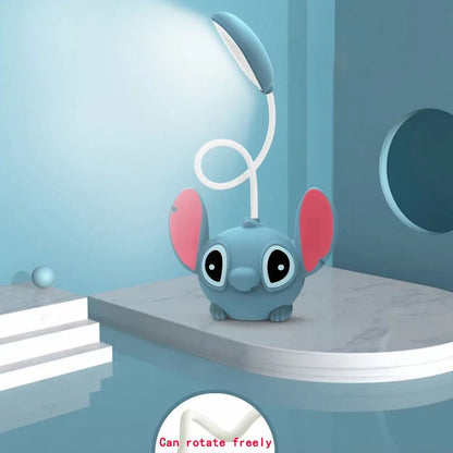 Led Lilo & Stitch Bureaulamp Met Puntenslijper Opvouwbaar Licht Schattig Bureau Klein Boeklamp Usb Oplaadlicht Cadeau