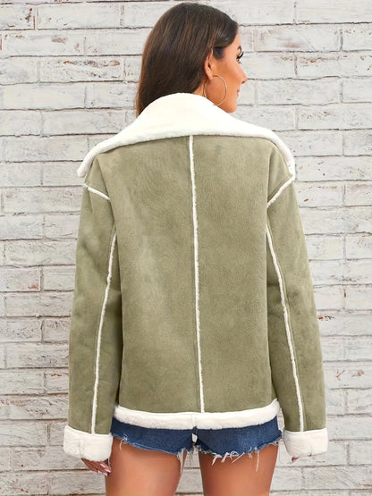 Winterjas Teddy met Revers Dames