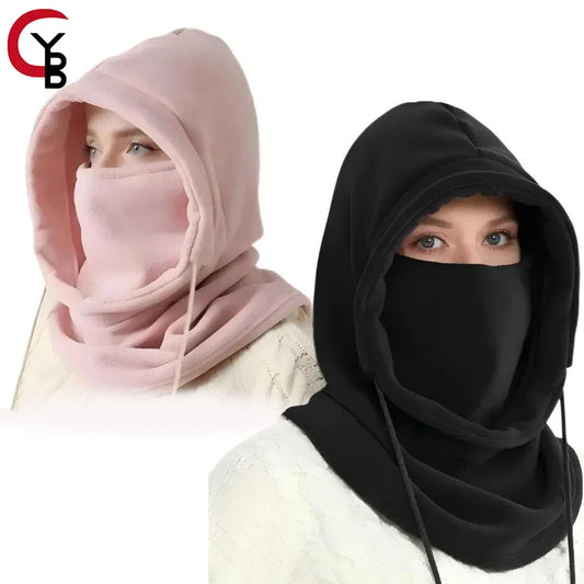 Gezellige Gebreide Winddichte Bivakmuts met Nekwarmer - Perfect voor Skiën & Buitenavonturen, Winteruitrusting