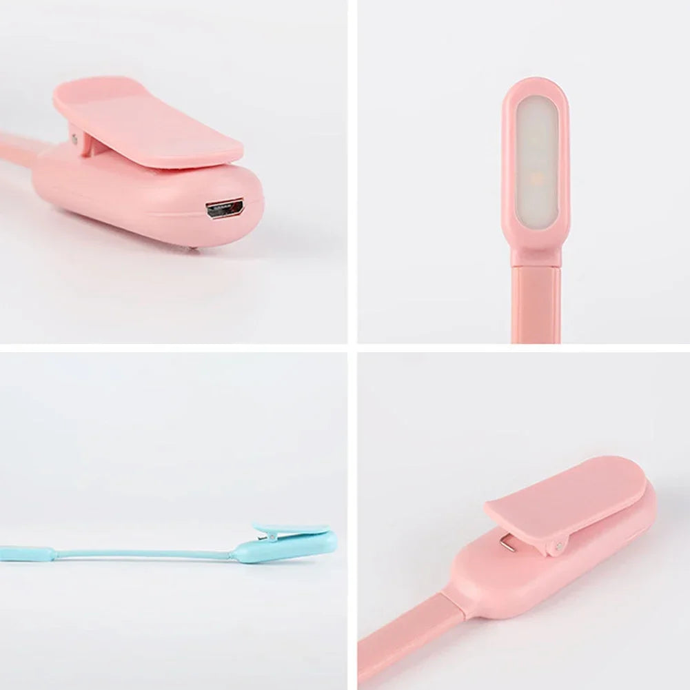 Mini Led Boek Nacht 3 Helderheid Verstelbare Usb Oplaadbare Clip-On Studie Leeslamp Voor Reizen Slaapkamer Slaapzaal Lezen