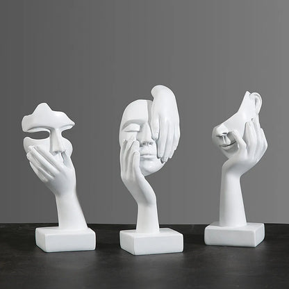 Hars Abstracte Masker Beelden Europese Miniatuur Beeldjes Voor Interieur Home Office Studie Desktop Figuur Ornament Decor Cadeau